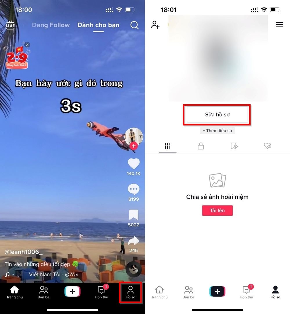 Cách để link Facebook trên TikTok 3