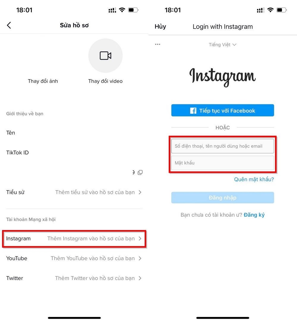 Cách liên kết tài khoản TikTok với Instagram, Youtube, Twitter 2