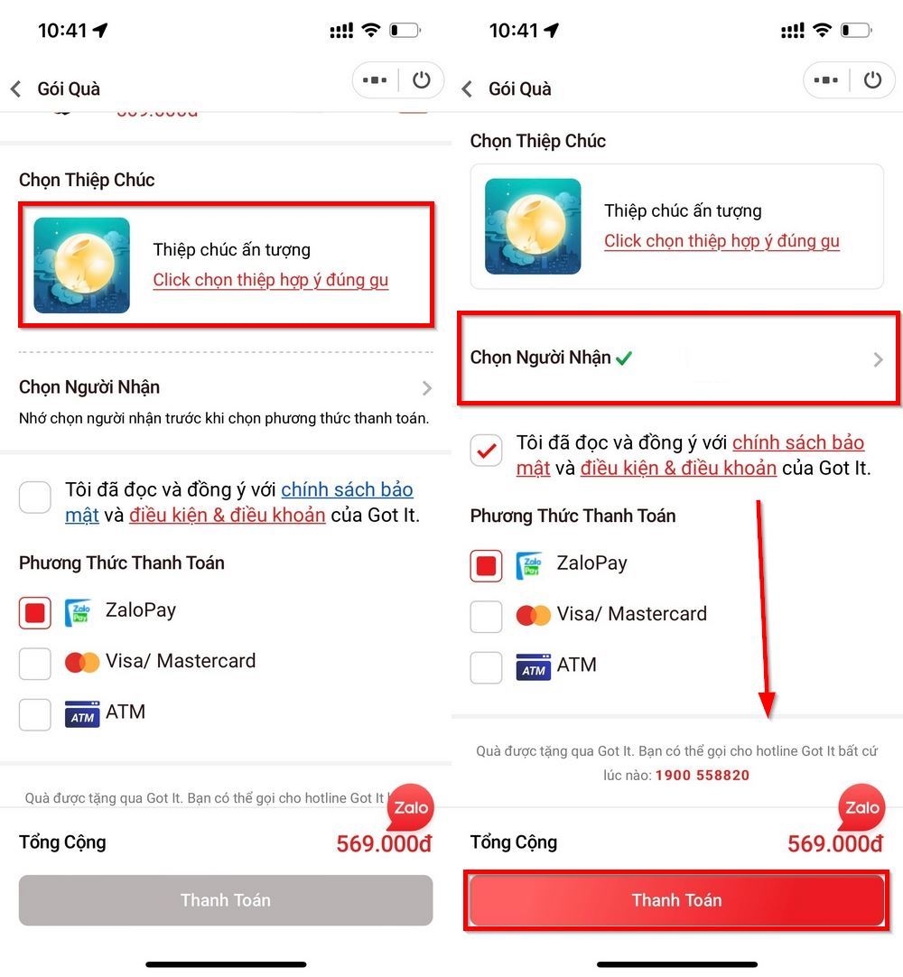 Cách tặng quà cho người khác bằng ứng dụng Zalo 3