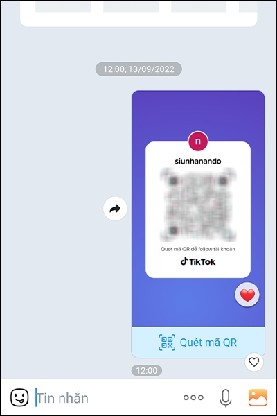 Cách chia sẻ mã QR tài khoản TikTok cá nhân sang Zalo