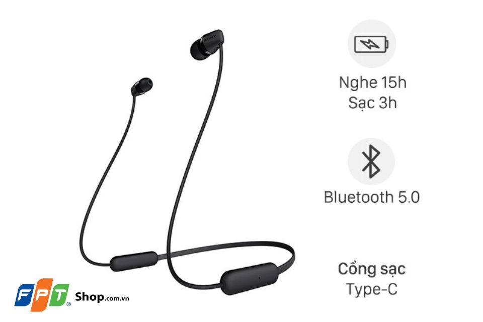 Tai nghe Sony tốt nhất 2022: Sony WI-C200 Đen
