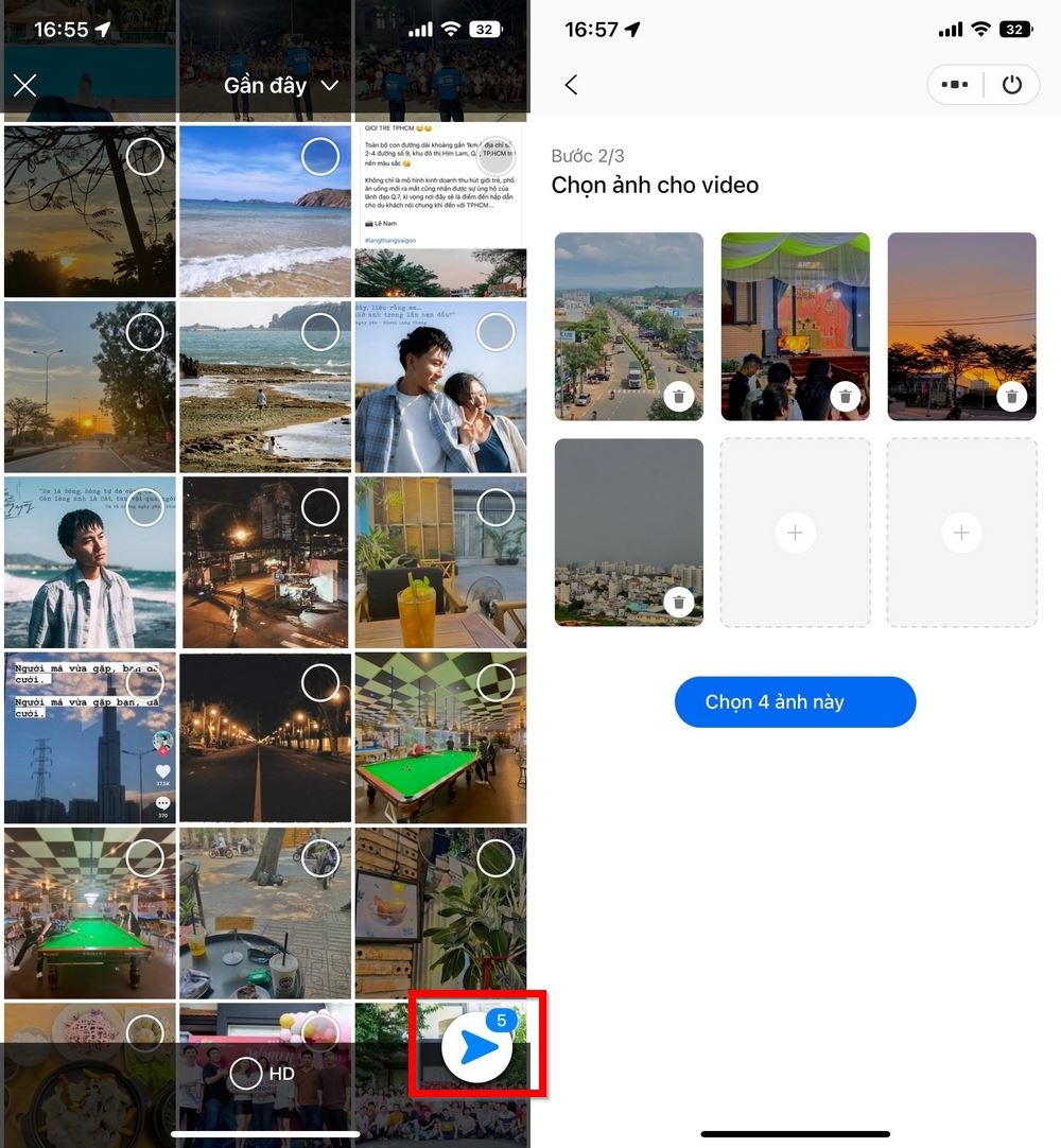 Cách tạo video từ ảnh trên ứng dụng Zalo 3