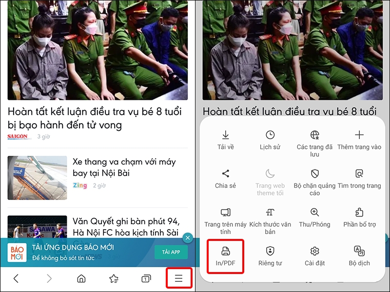 Cách tải xuống nội dung trang web dưới dạng PDF