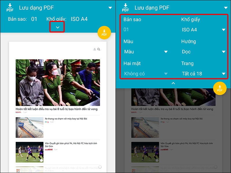 Cách tải xuống nội dung trang web dưới dạng PDF