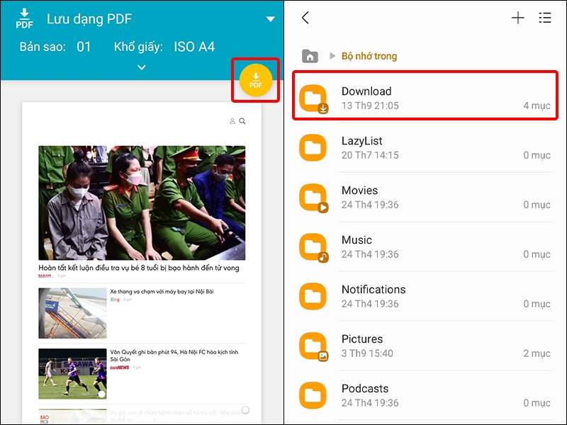 Cách tải xuống nội dung trang web dưới dạng PDF