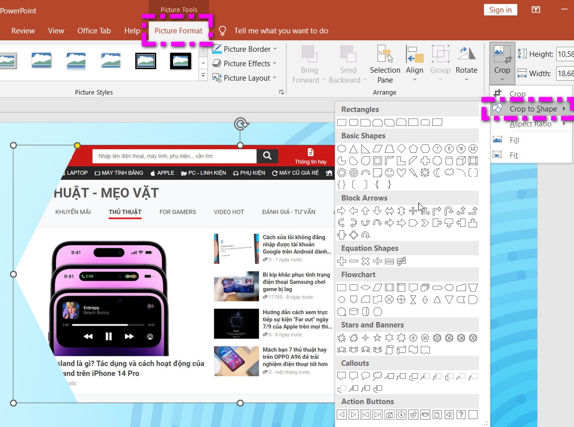 Mách bạn những cách cắt ảnh trong PowerPoint cần biết (5)