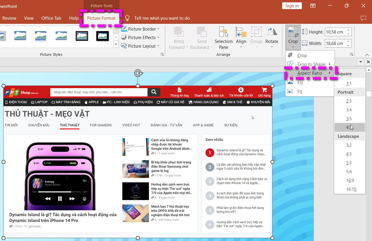 Mách bạn những cách cắt ảnh trong PowerPoint cần biết (6)