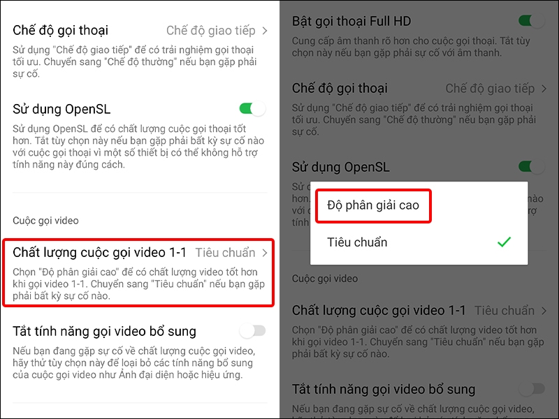 Cách thay đổi chất lượng cuộc gọi video trên ứng dụng LINE