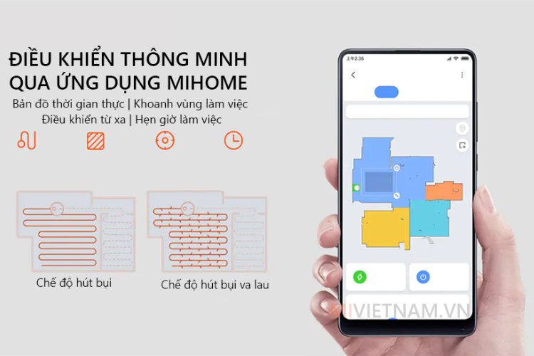 Kết nối Robot hút bụi Xiaomi Vacuum Mop 2 Lite với ứng dụng Mi Home