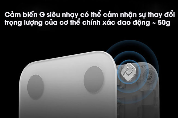 Cân điện tử Xiaomi Mi Body Composition Scale 2 thiết kế nhỏ gọn, đơn giản