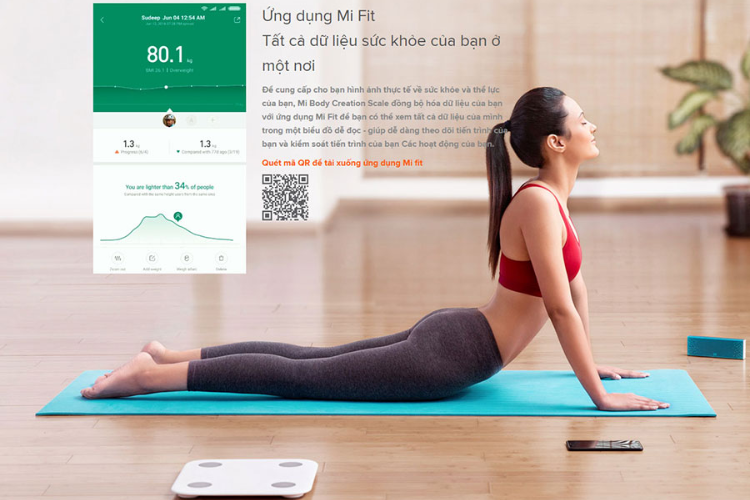 Kết nối, sử dụng cân điện tử Xiaomi Mi Body Composition Scale 2