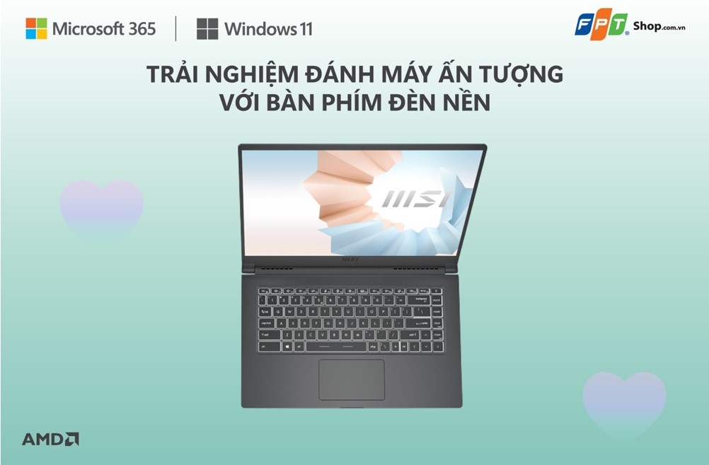 MSI Modern 15 A5M 235VN R7 5700U (Ảnh 7)