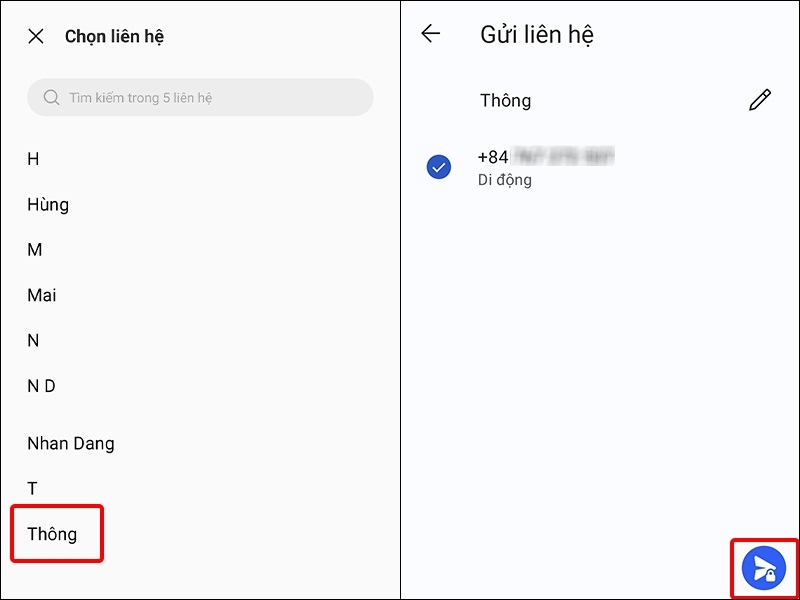 Cách chia sẻ liên hệ trong danh bạ trên ứng dụng Signal
