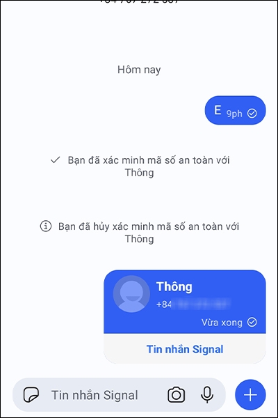 Cách chia sẻ liên hệ trong danh bạ trên ứng dụng Signal