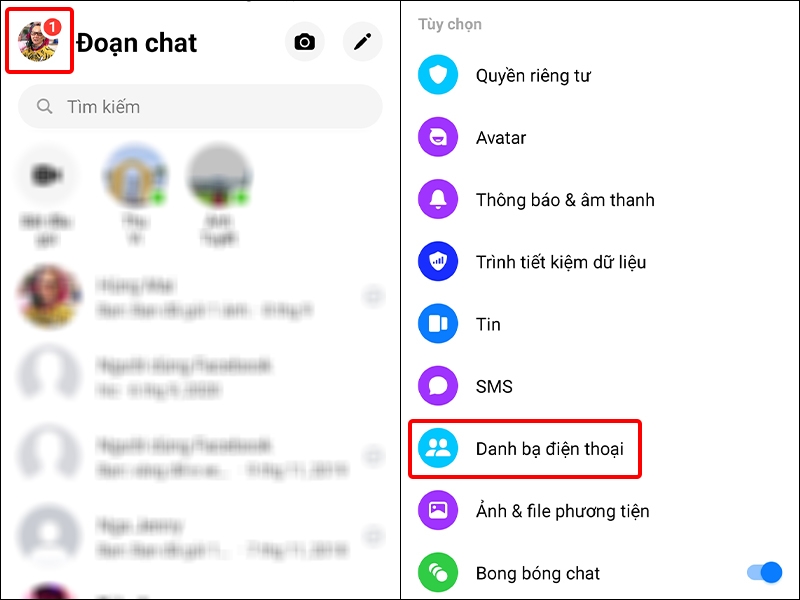 Cách tải danh bạ lên Messenger trên điện thoại