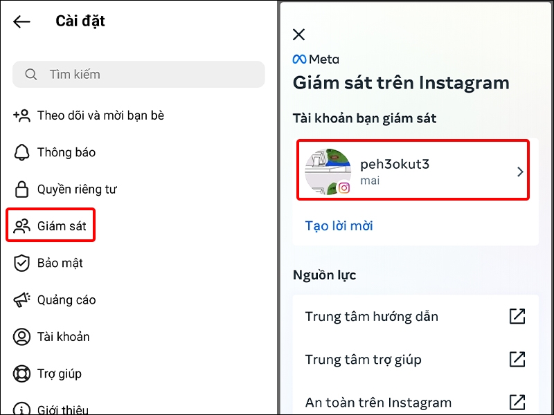 Cách quản lý tài khoản Instagram của con trẻ