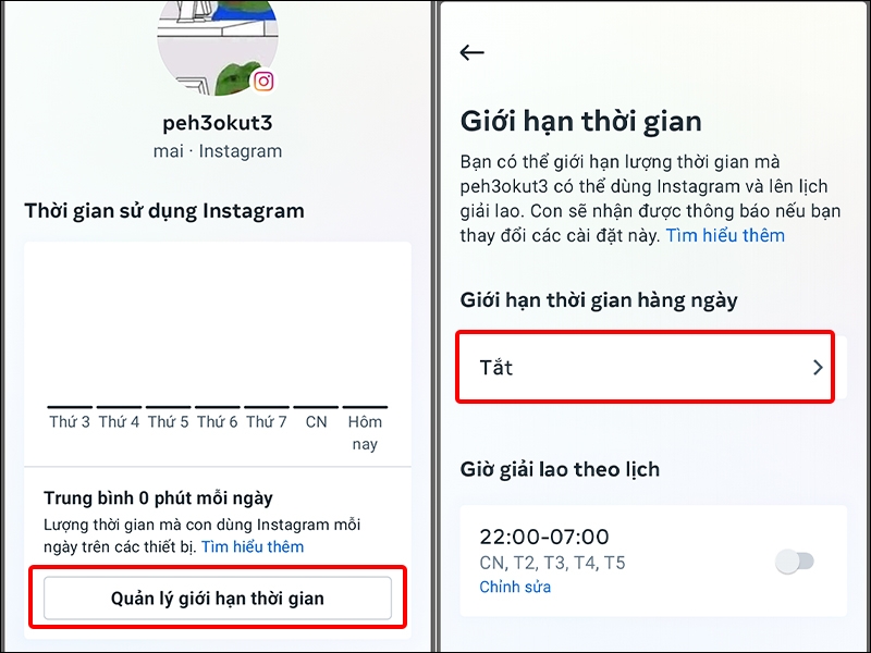 Cách quản lý tài khoản Instagram của con trẻ