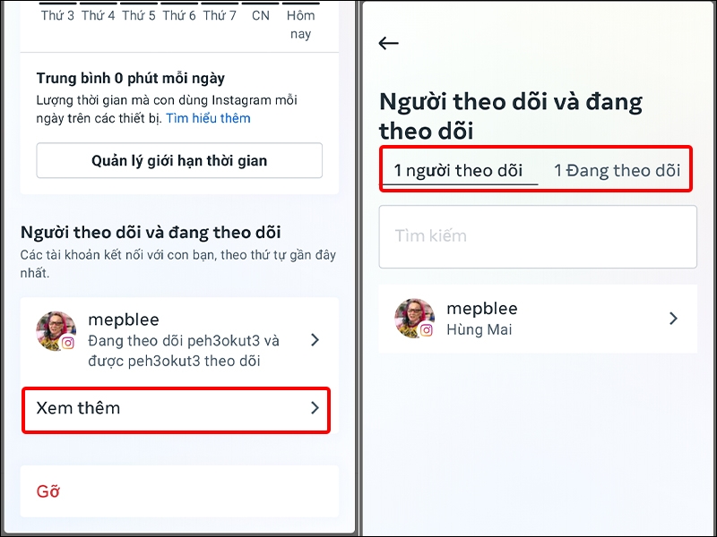 Cách quản lý tài khoản Instagram của con trẻ