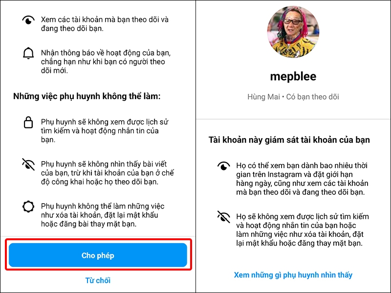 Hướng dẫn giám sát con nhỏ trên Instagram