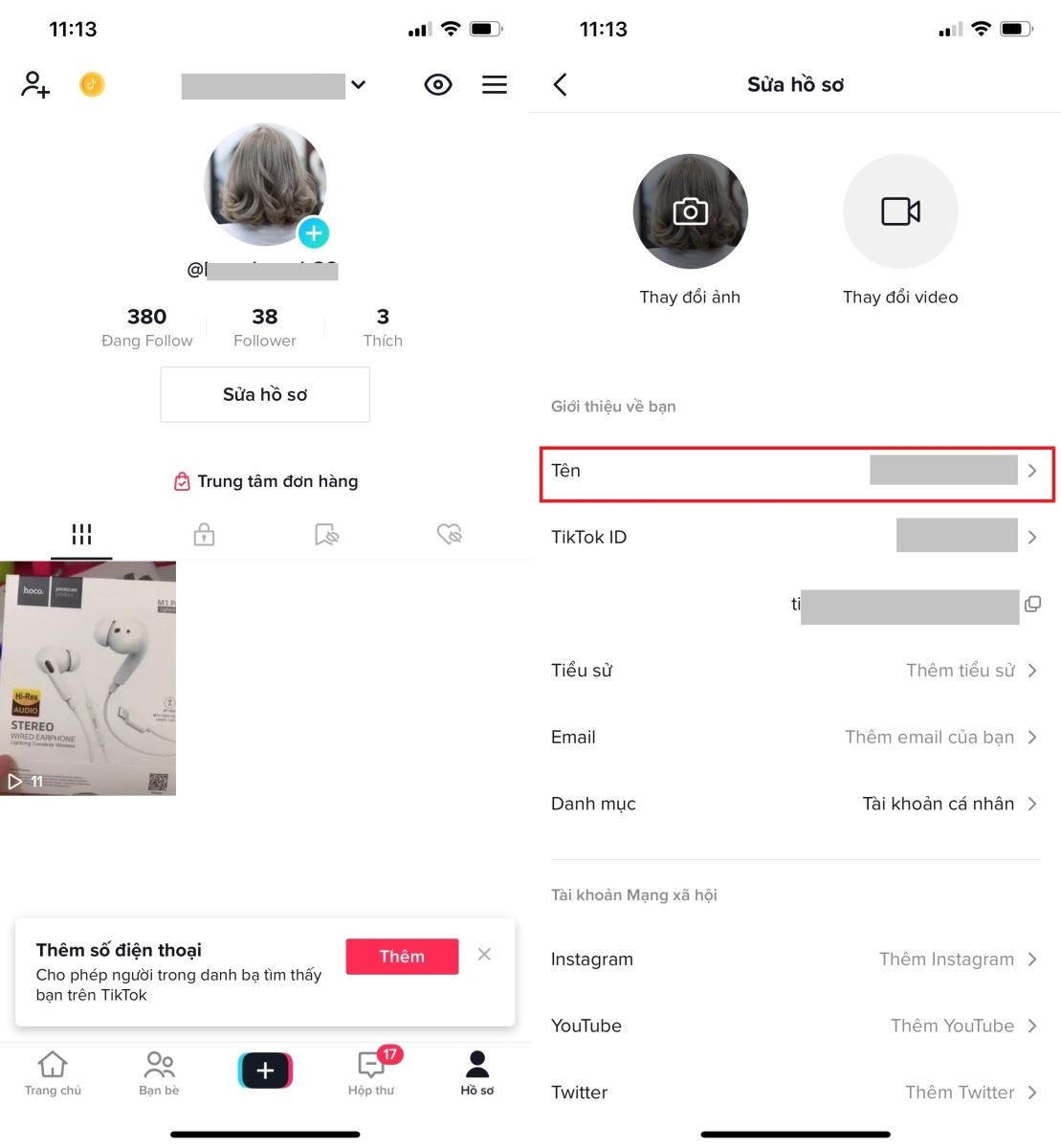 Cách copy dấu tích xanh TikTok vào tên người dùng 2