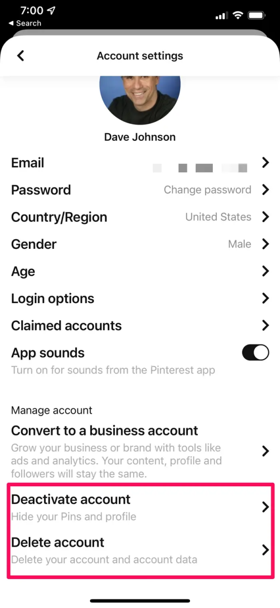 Cách xóa tài khoản Pinterest (Ảnh 4)