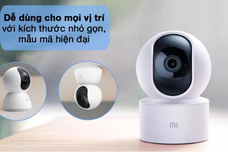 Camera an ninh Xiaomi Mi Home 360° 1080P AI thiết kế nhỏ gọn, sang trọng, dễ lắp đặt