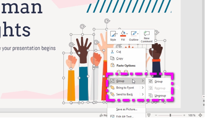 Bí quyết sử dụng tính năng Group trong PowerPoint (3)