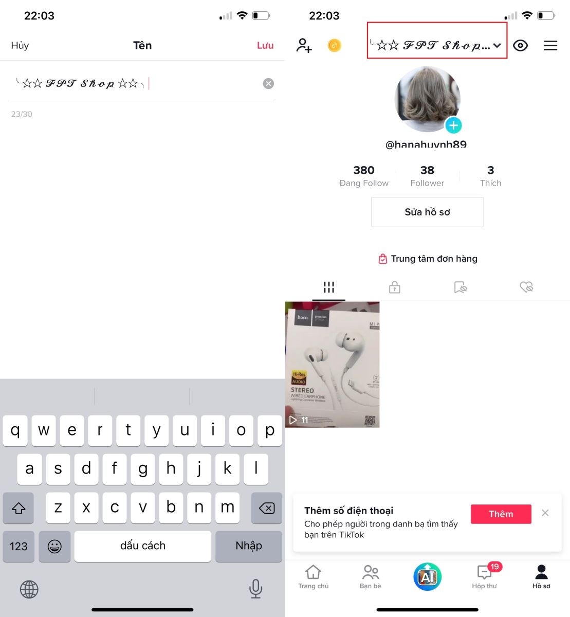 Cách đổi font chữ TikTok 4