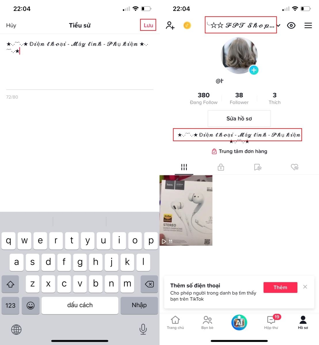 Cách đổi font chữ TikTok 5