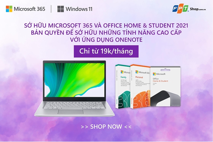 Cài đặt Microsoft 365 bản quyền để tận hưởng trọn vẹn các tính năng của OneNote