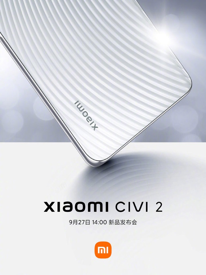 Xiaomi CIVI 2 ra mắt ngày 27/9