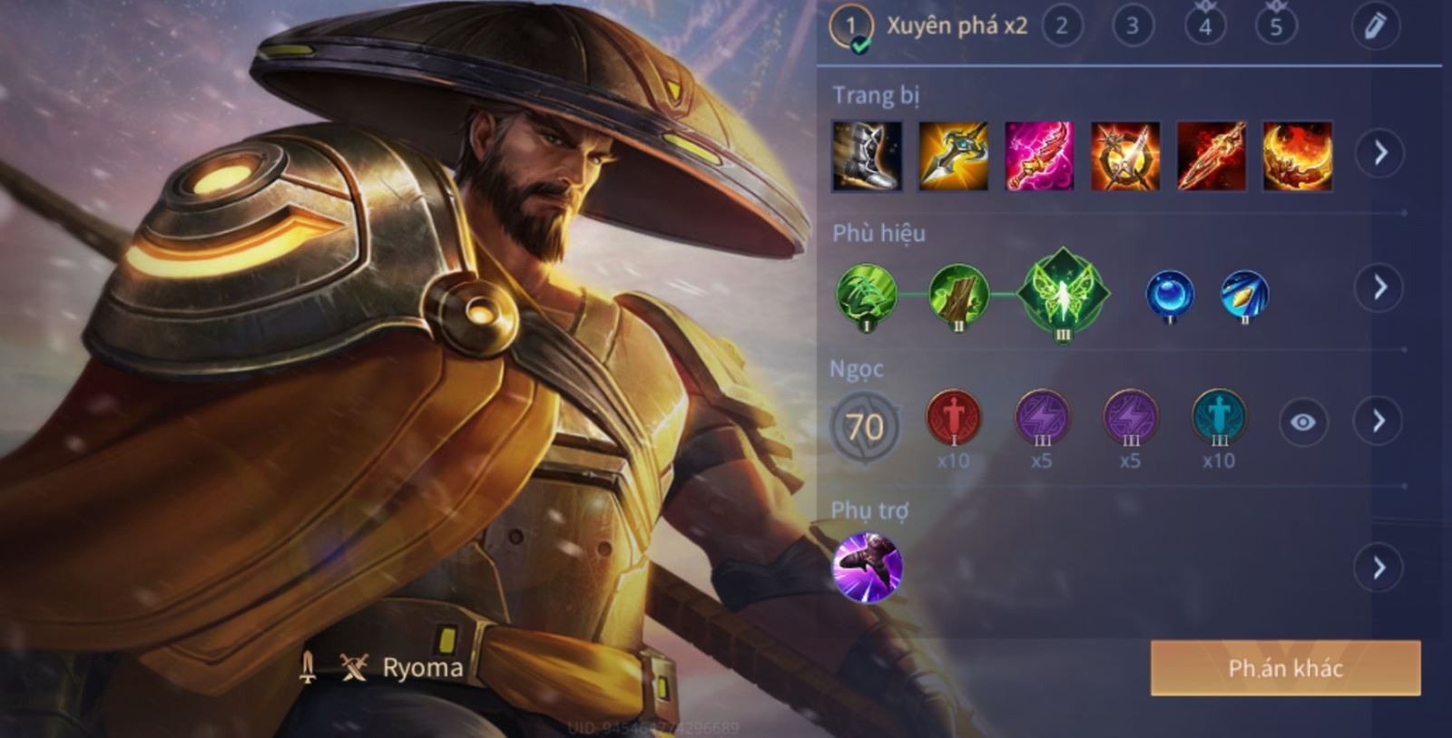 Hướng dẫn chơi để trở thành best Ryoma trong Liên Quân