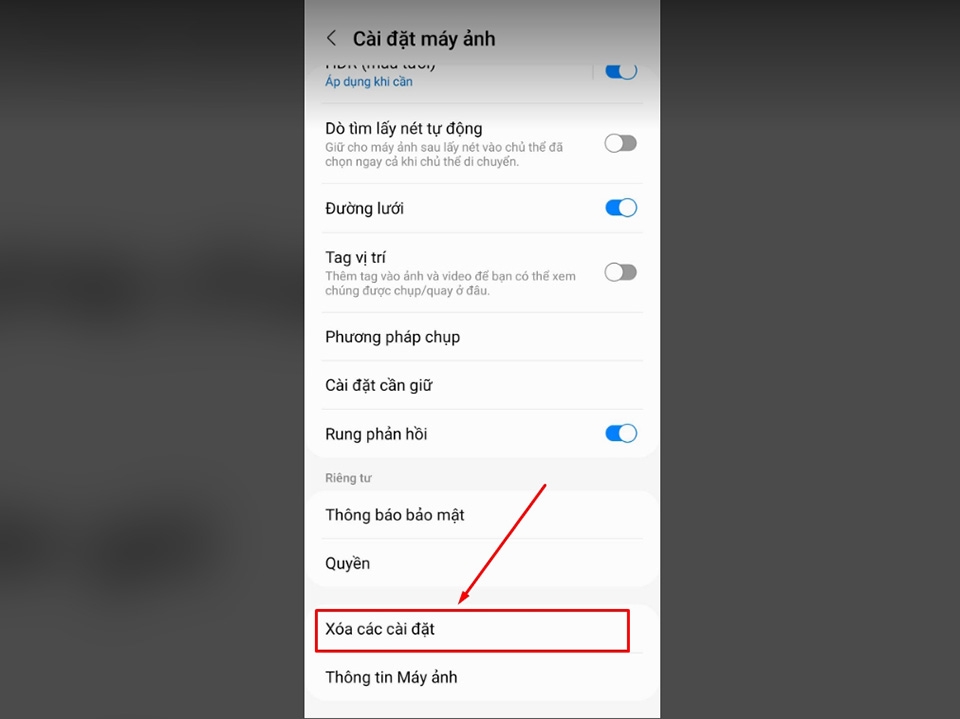Cài đặt lại máy ảnh cho điện thoại Samsung - Ảnh 04 Cài đặt lại máy ảnh cho điện thoại Samsung - Ảnh 04
