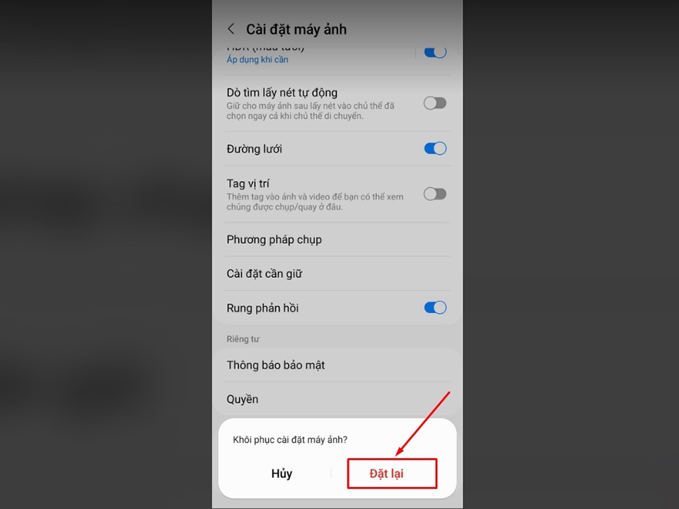 Cài đặt lại máy ảnh cho điện thoại Samsung - Ảnh 05 Cài đặt lại máy ảnh cho điện thoại Samsung - Ảnh 05