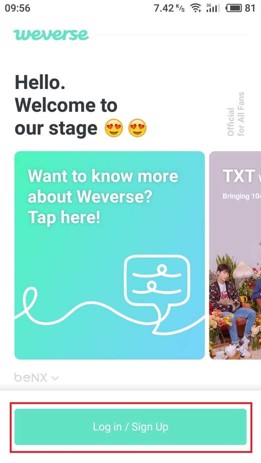 cách đăng ký Weverse