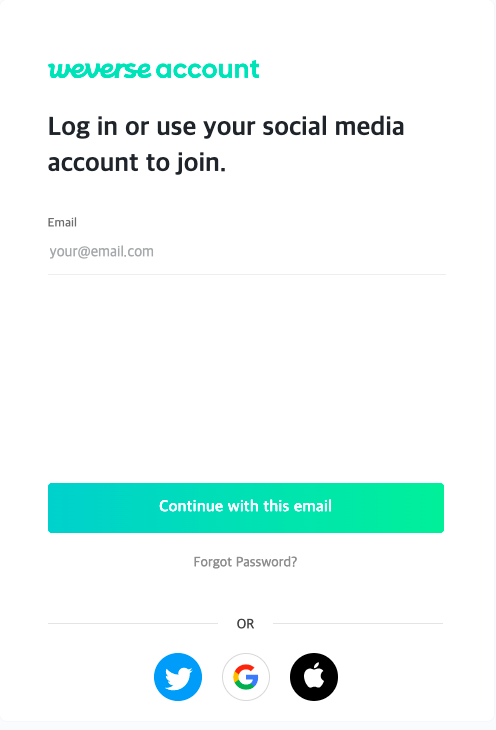 Cách đăng nhập Weverse như nào?