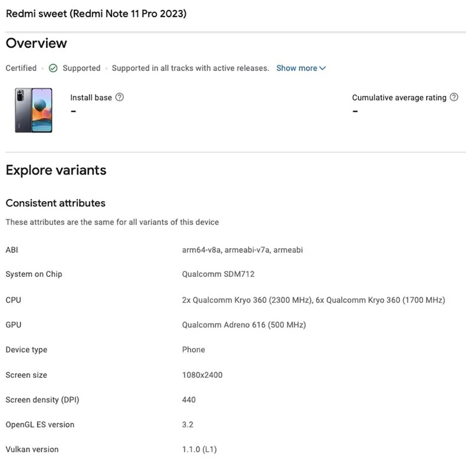 Redmi Note 11 Pro 2023 đạt chứng nhận (ảnh 4) Redmi Note 11 Pro 2023 đạt chứng nhận (ảnh 4)