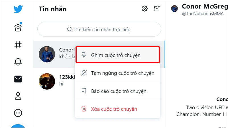 Cách ghim các tin nhắn quan trọng của bạn trên Twitter bằng máy tính