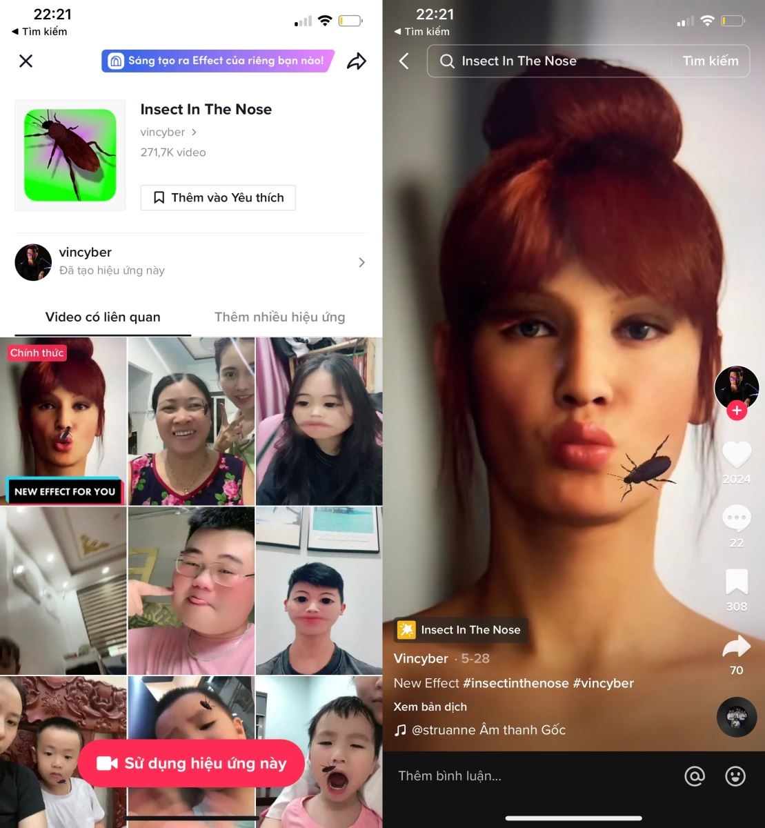 Các filter TikTok hot trend 2022 3