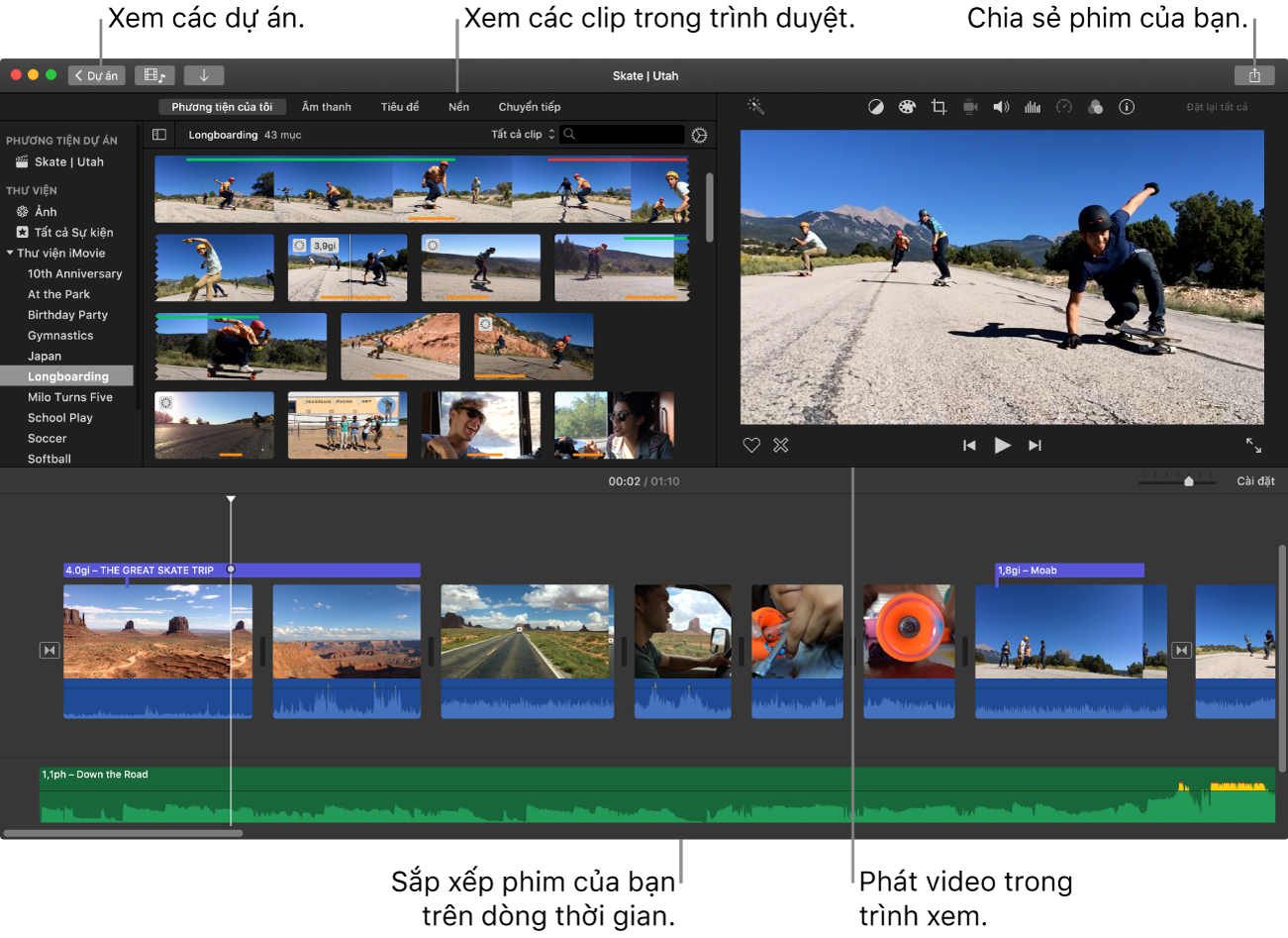 Giao diện của iMovie