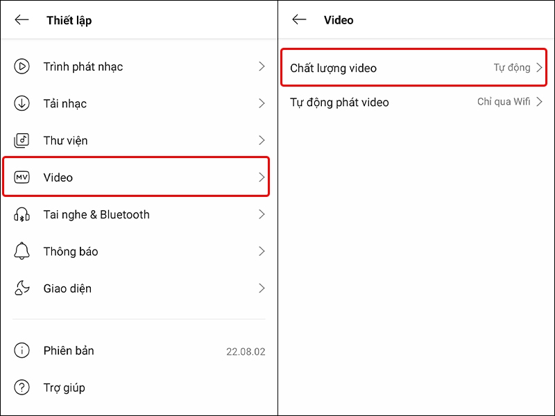 Hướng dẫn thay đổi chất lượng video trên Zing MP3
