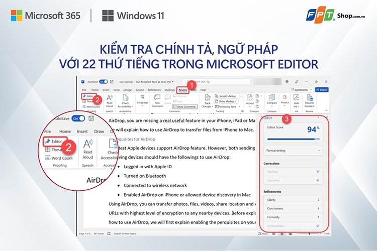 Dùng Word đã lâu, liệu bạn đã biết đến hai tính năng “đỉnh” là Editor và Dictate?