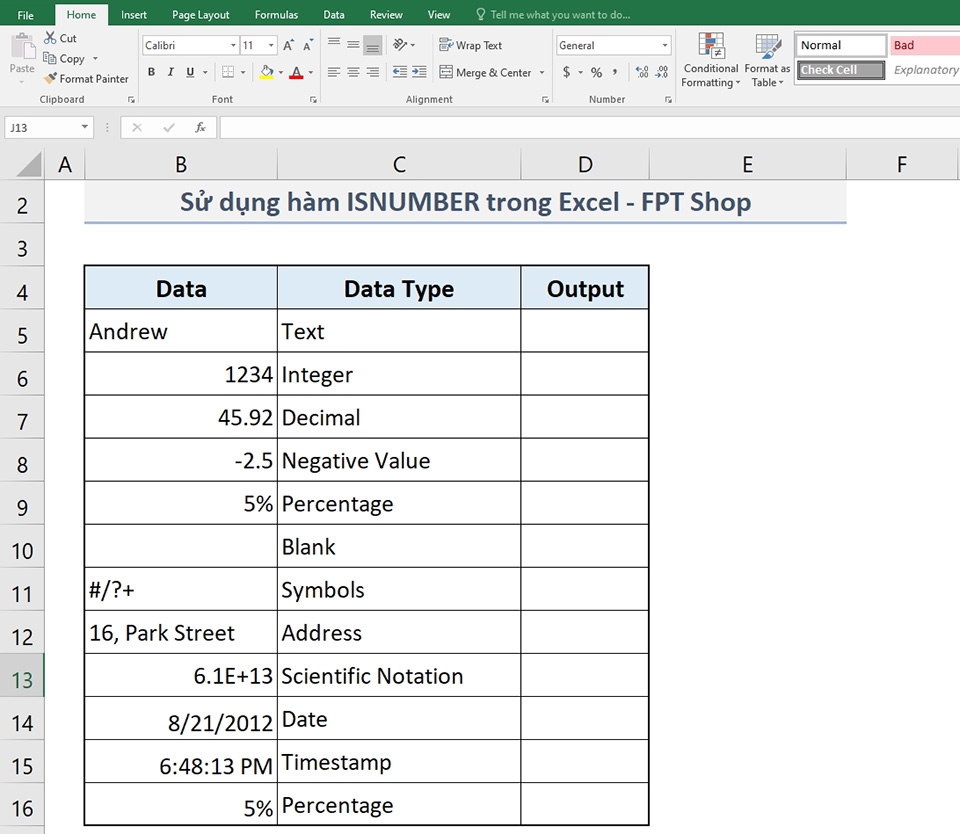 Hàm ISNUMBER trong Excel - Ảnh 04