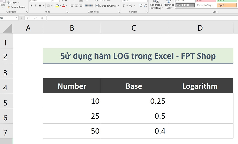 Hàm LOG trong Excel - Ảnh 08