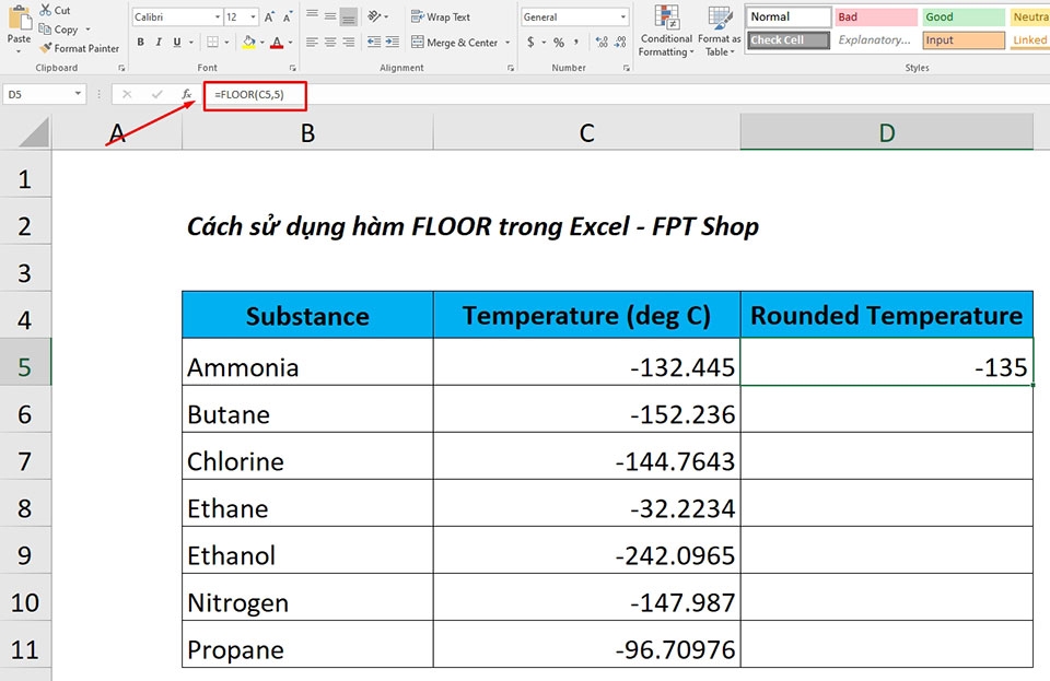 Hàm FLOOR trong Excel - Ảnh 07 Hàm FLOOR trong Excel - Ảnh 07