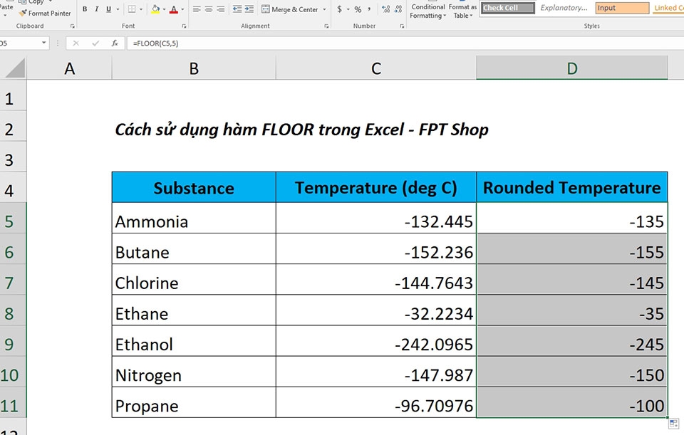 Hàm FLOOR trong Excel - Ảnh 08 Hàm FLOOR trong Excel - Ảnh 08