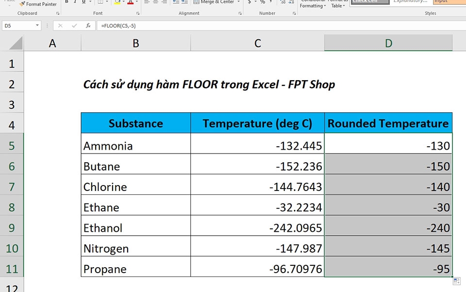 Hàm FLOOR trong Excel - Ảnh 10 Hàm FLOOR trong Excel - Ảnh 10