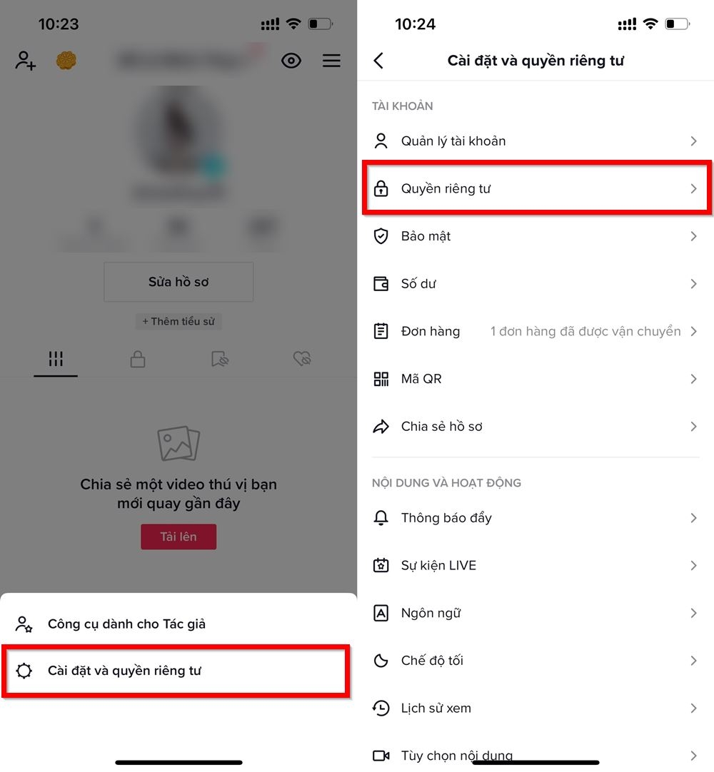 Cách tắt lịch sử xem bài đăng trên TikTok 2