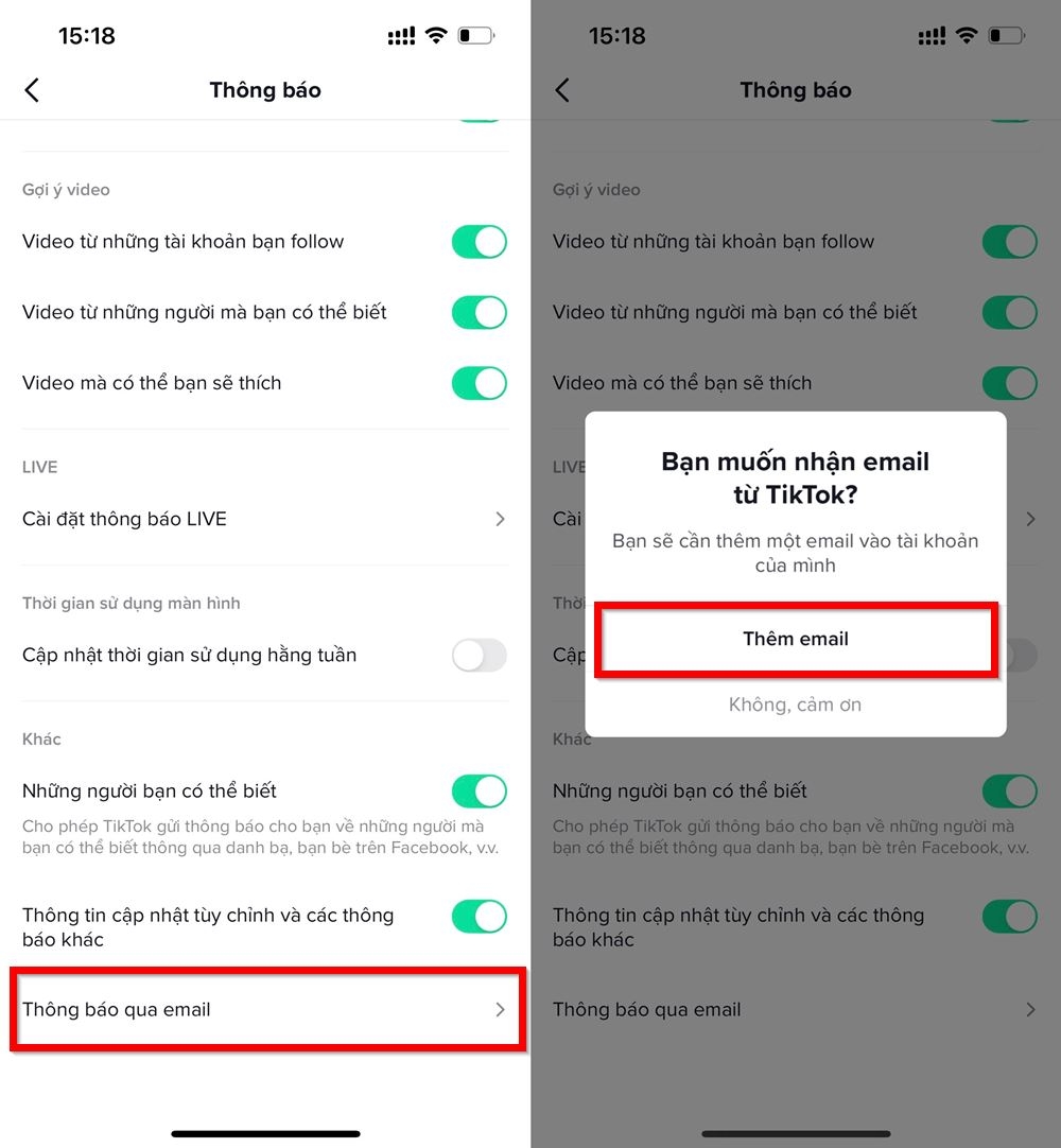 Cách nhận thông báo trên TikTok qua Email 3