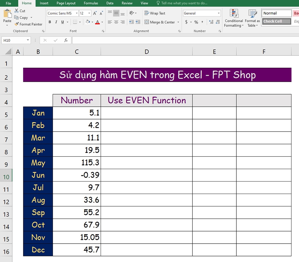 Hàm EVEN trong Excel - Ảnh 02